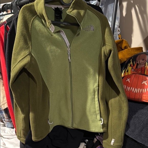 The North Face Jackets & Blazers - Sold: The North Face Two Toned Olive Green Fleece Zip Up Jacket  sz.M women’s